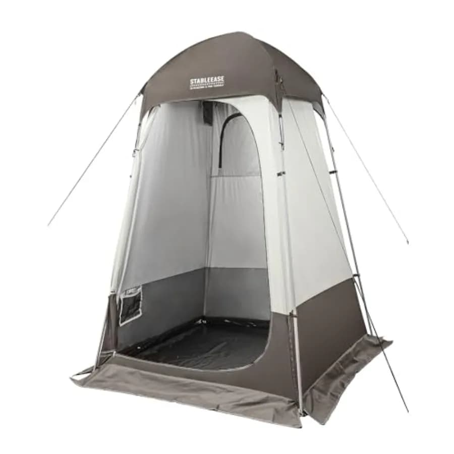 Tenda Doccia 7.8FT Portatile per Campeggio Esterno, Riparo per la Privacy con Fondo in Rete, Borsa per il Trasporto, Leggera, Robusta, Facile da Montare, Spogliatoio
