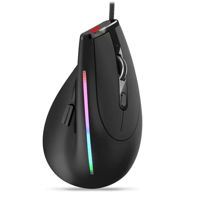 Wired Play Mouse with Vertical Side Handle Ergonomic office mouse with programmable backlit mouse