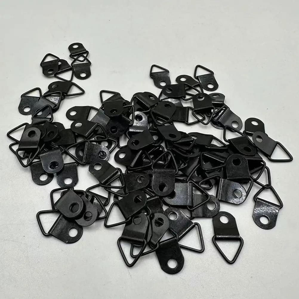 100 pezzi di ganci triangolari per appendere immagini, foto, quadri e opere d'arte (con viti)