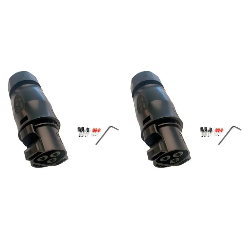 2 Connettori Solari Fotovoltaici Impermeabili IP68 4000V 40A per Pannelli Solari Fotovoltaici Kit di Protezione Parallela LY01-Femmina-ABQU