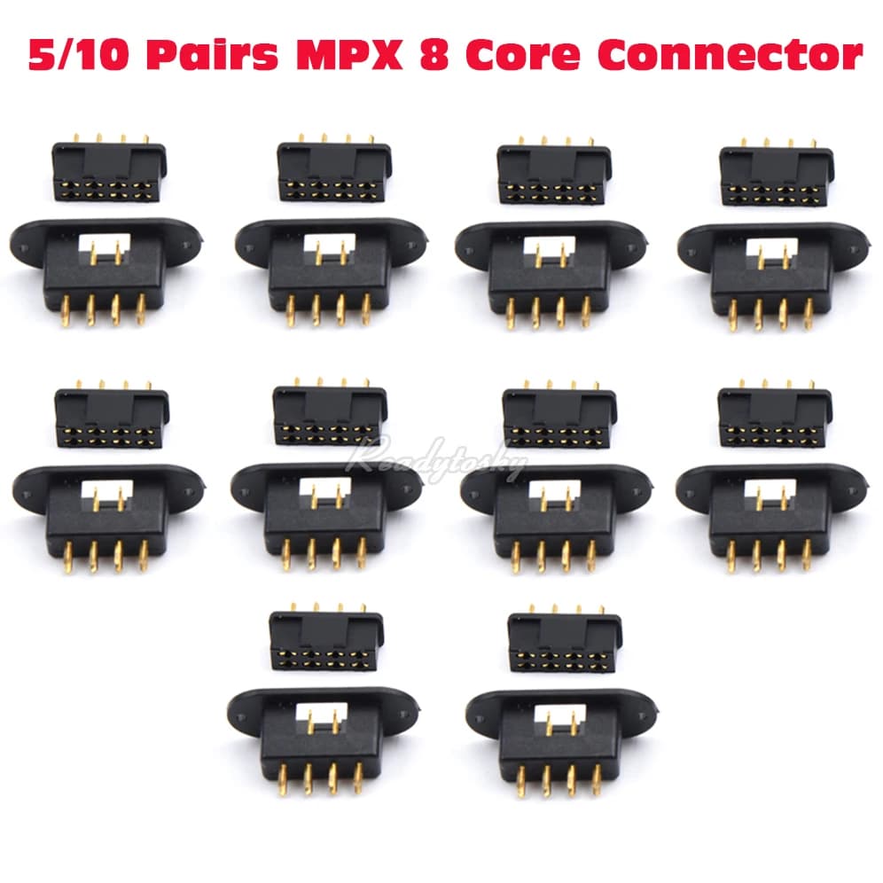 5/10 paia di connettori MPX 8 core maschio e femmina multiplex a 8 pin per la trasmissione del segnale e il collegamento dell'azionamento a bassa corrente