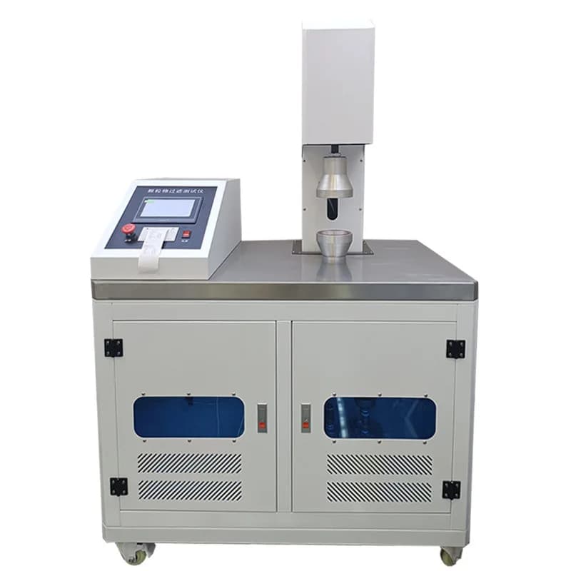 Tester per l'efficienza della filtrazione delle materie plastifiche della maschera Tester per l'efficienza della filtrazione delle materie plastifiche della maschera N95