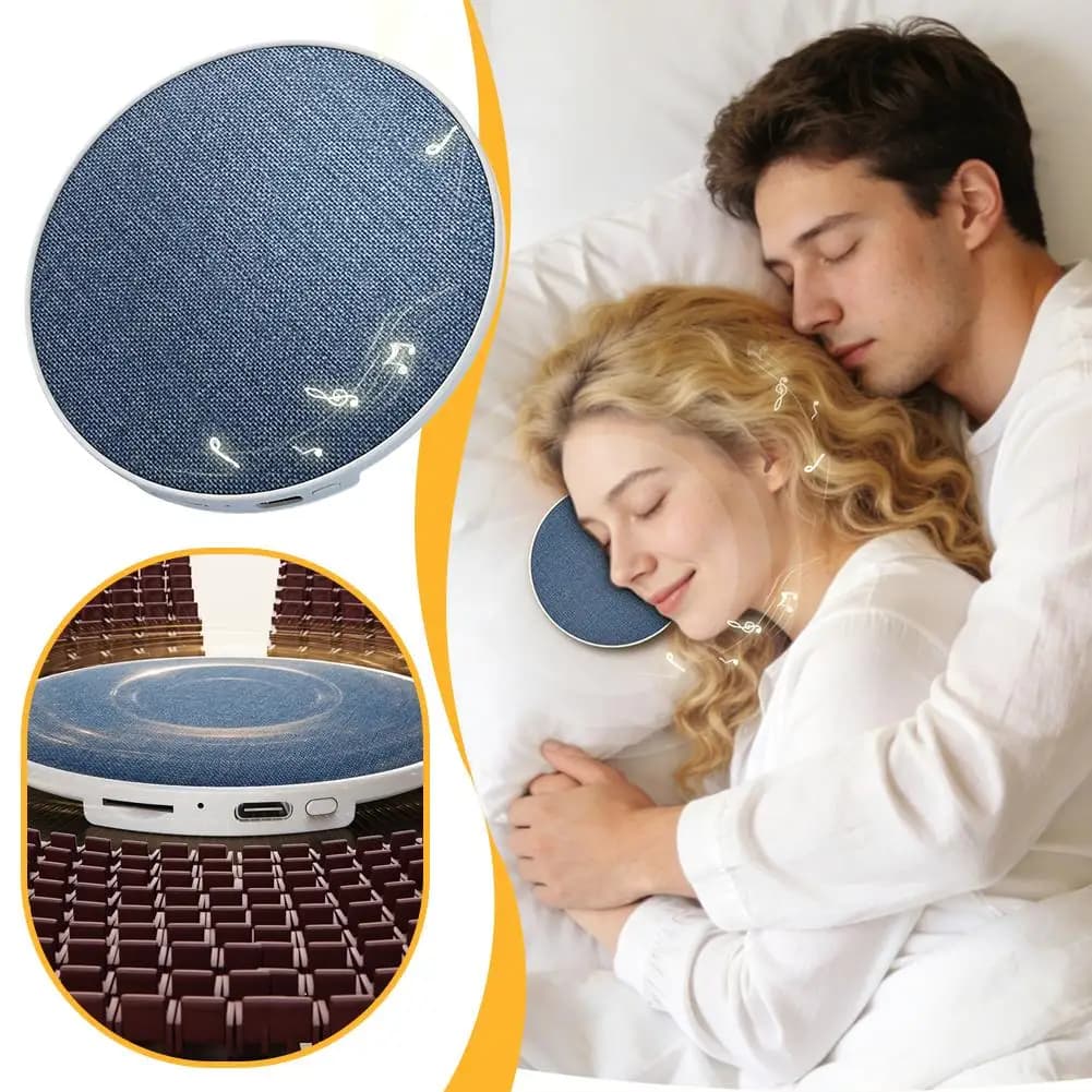 Mini Altoparlante Bluetooth 5.4 da Posizionare Sotto il Cuscino, Lettore Musicale Wireless con Suono Dinamico, Attrezzatura Ultra Sottile per il Sonno in Camera da Letto