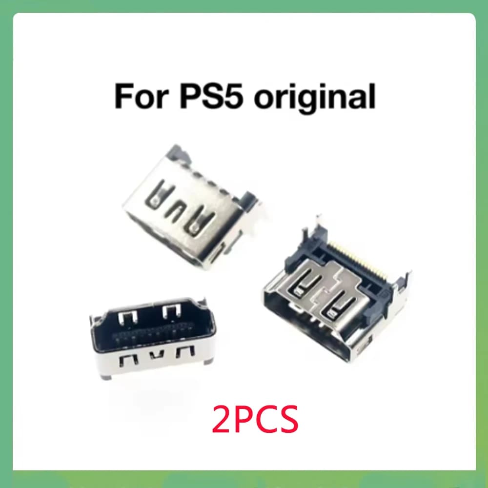 2 Pezzi Nuovi Connettori HDMI Originali per PS5, Interfaccia Compatibile per Sony PlayStation 5, Accessori di Riparazione