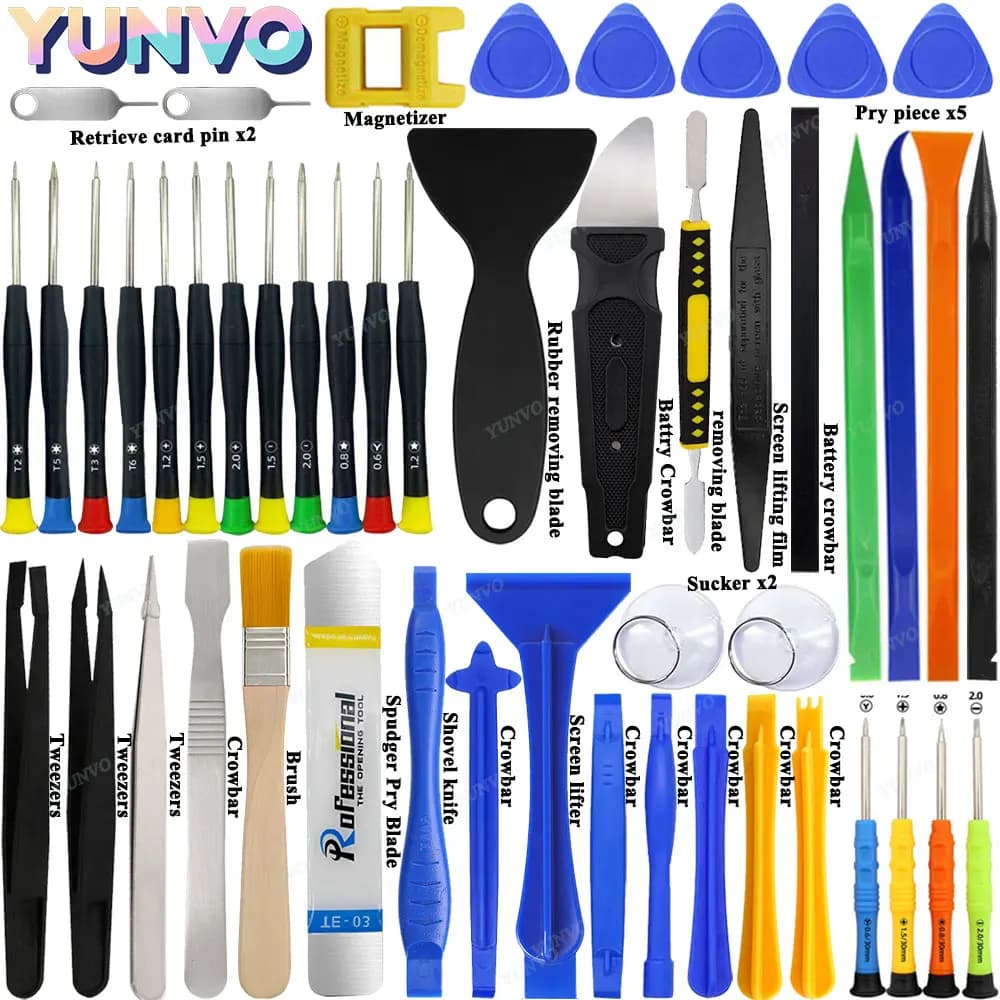 Mobile Phone Disassembly Repair Tools for Apple Android Set Opening Screwdriver Combination Skid Multi Function Disassembly Kit