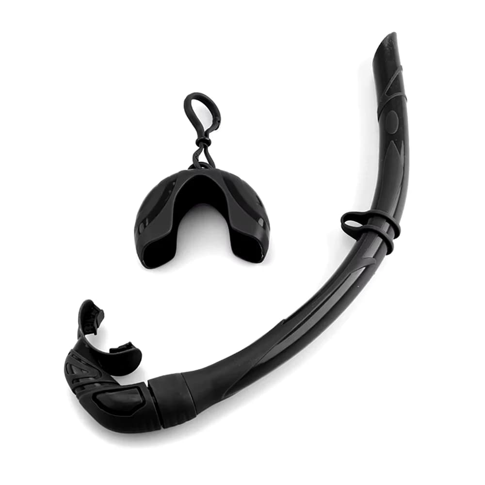 Tubo da snorkeling pieghevole in silicone - Con custodia compatta, tubo di respirazione bagnato arrotolabile unisex per lo snorkeling e gli sport acquatici