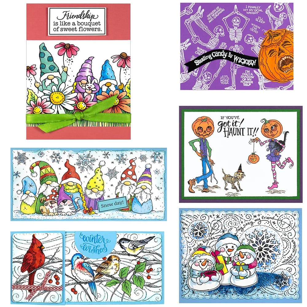 Christmas and Halloween Clear Stamps Birds Snowflake Pumpkin Stamp Set For DIY Scrapbooking Card Making Decoration Craft New