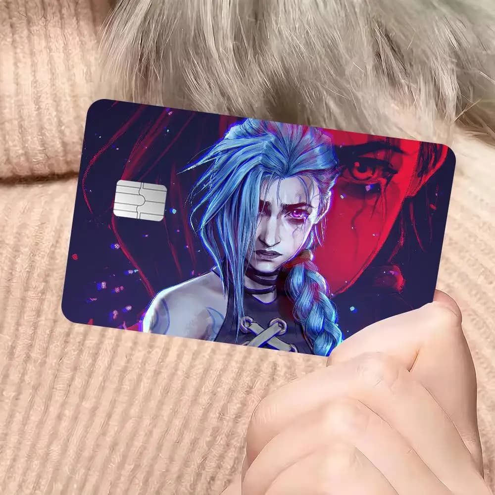 Pellicola adesiva decorativa Game J-jinxS Anmie per carta di credito/debito/bancaria (fronte)