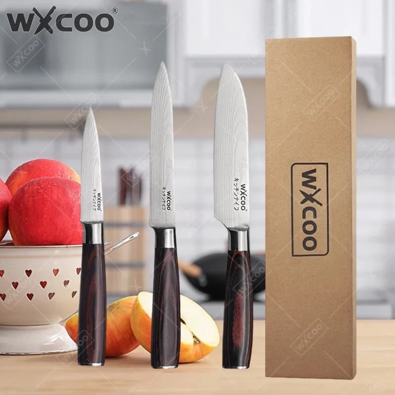 WXCOO Stainless Steel Kitchen Knife, Fruit Knife, Peel and Bone Knife, Kitchen Tools, Barbecue Butcher's Knife, Peel Knife