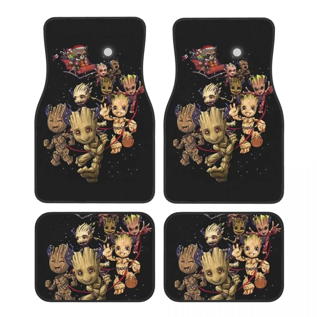 Tappetini Guardiani della Galassia Groot per auto Tappetini impermeabili per tutte le stagioni Set completo di accessori per auto