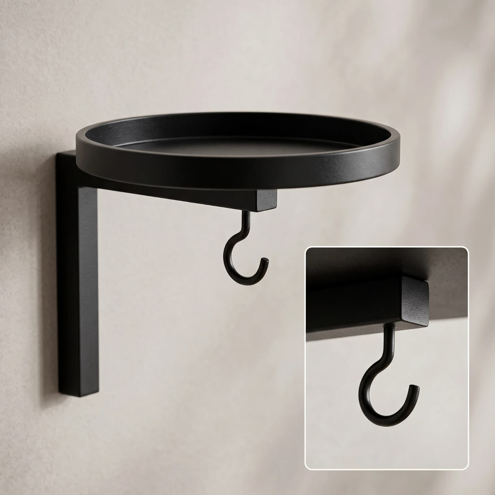Wall-Mounted Bird Bath with Hook Sturdy Wall Bird Bath Garden Decor Heavy-Duty Hardware Multi-Purpose for Gardeners, Fence
