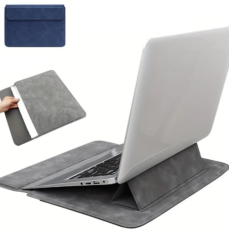 Custodia per laptop in tinta unita con supporto Custodia protettiva da 13,3/14,1-15,4 pollici per tablet portatile