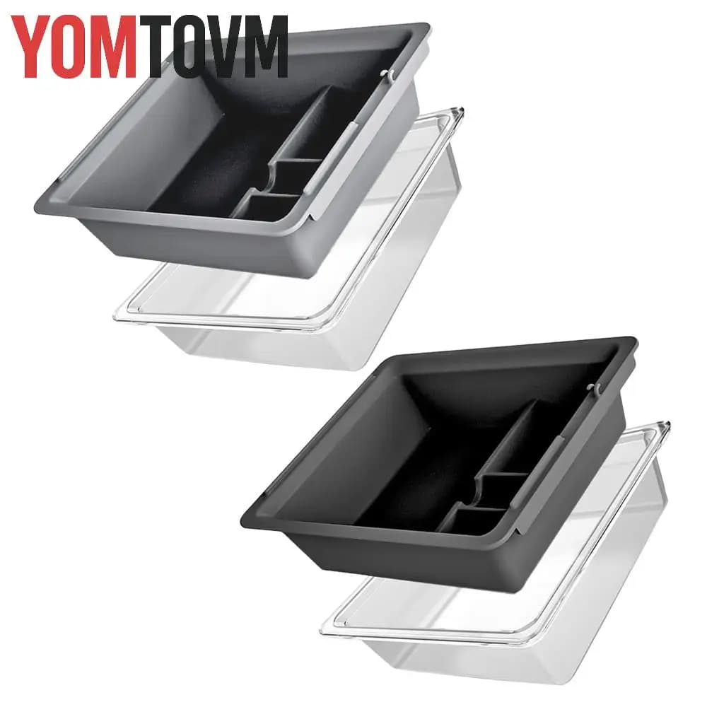2 pezzi Car Center Console Vassoi nascoste per Tesla Model 3 Y 2021-2022 Bracciolo Organizzatore Vassoio Accessori interni Organizzatore