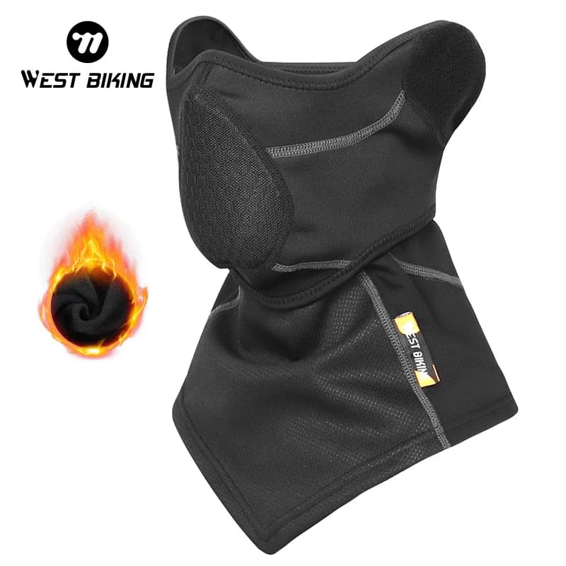 WEST BIKING Winter Sport Face Cover Warm Fleece Cycling Mask Bike Neck Warmer uomo donna Running sciarpa sci moto passamontagna