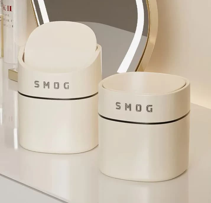 Mini Cestino da Scrivania 2L, Mini Bidone per Rifiuti, Cestino per Trucchi, Cestino da Tavolo per Bagno, Cucina, Camera da Letto, Dormitorio, Auto, Interni
