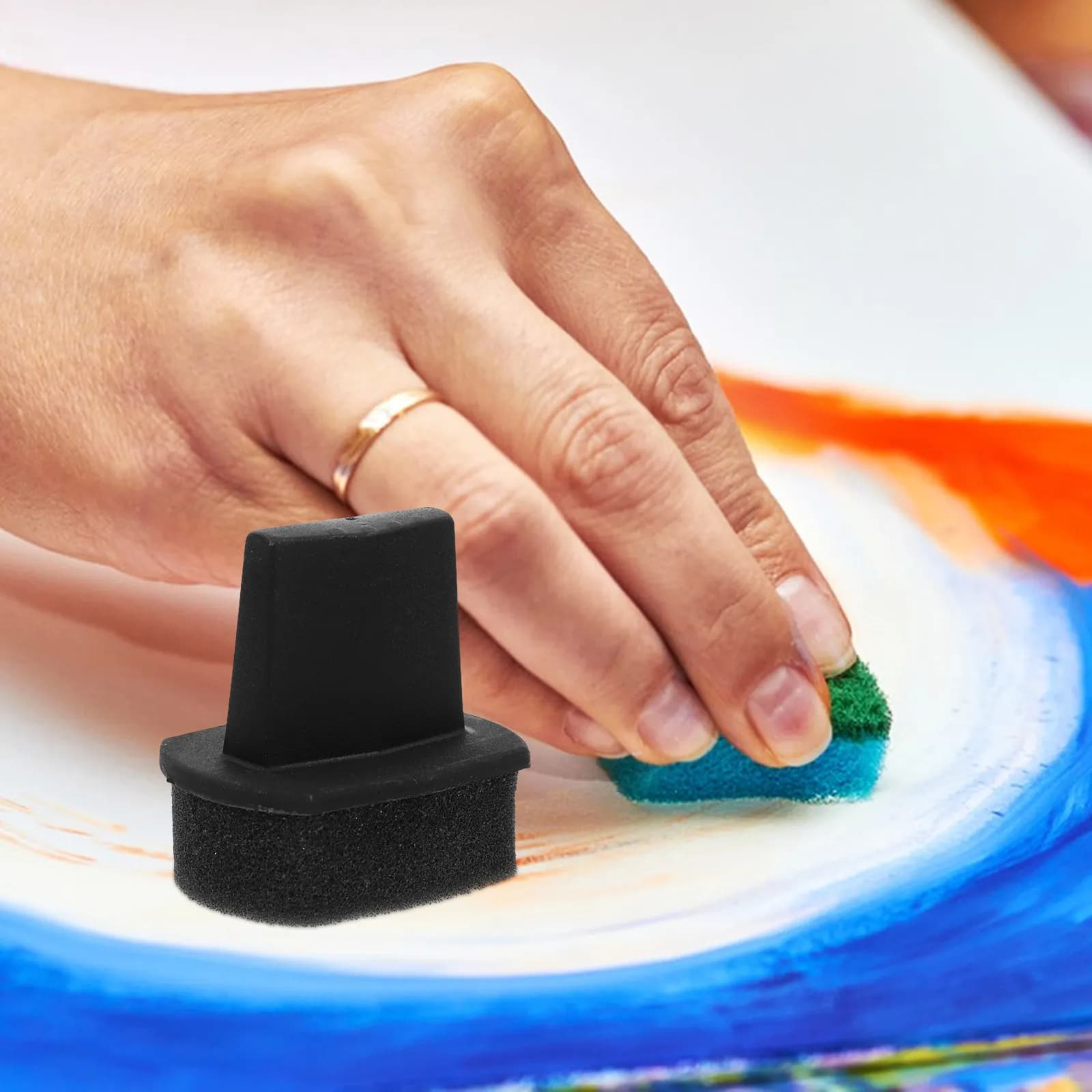 Set di 8 Pennelli in Spugna Morbida Versatili per Riparazione Scarpe, Sedili Auto, Pittura, Giacche, Divani, Applicatore di Vernice Acrilica