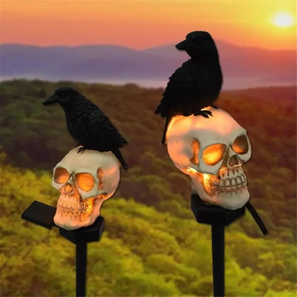 Halloween Luce esterna Scheletro Fantasma Horror Smorfia Decorazioni per feste per cortile Casa Vacanza Illuminazione Decorazione del giardino