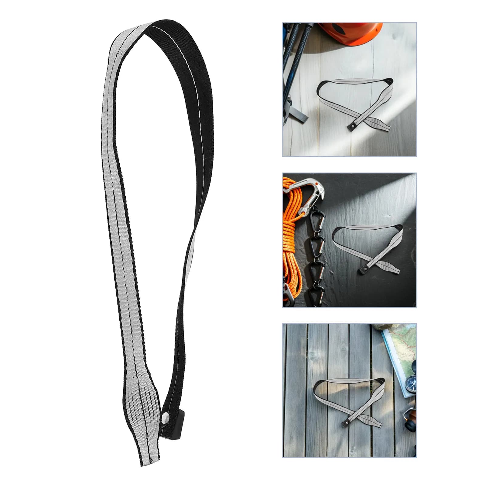 2Pcs Universal Black Walking Stick Wrist Straps Removable Quick-Release Trekking Pole Wrist Lanyard for Mountaineering Rugged