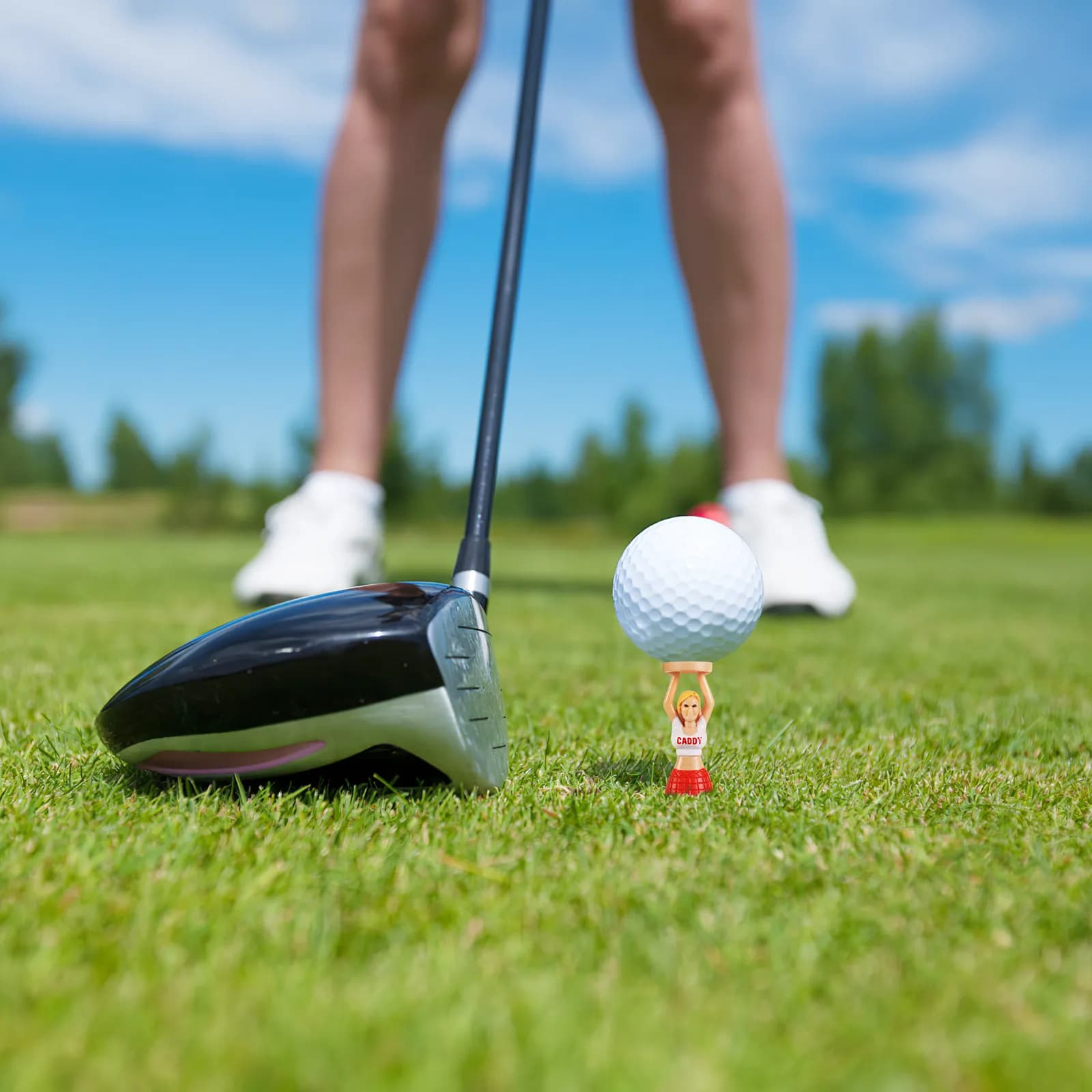 4 Pezzi Tee da Golf Semplici e Leggeri in Plastica Protettiva per la Durata della Canna, Riduzione dell'Attrito, Attrezzatura per Campi da Golf all'Aperto