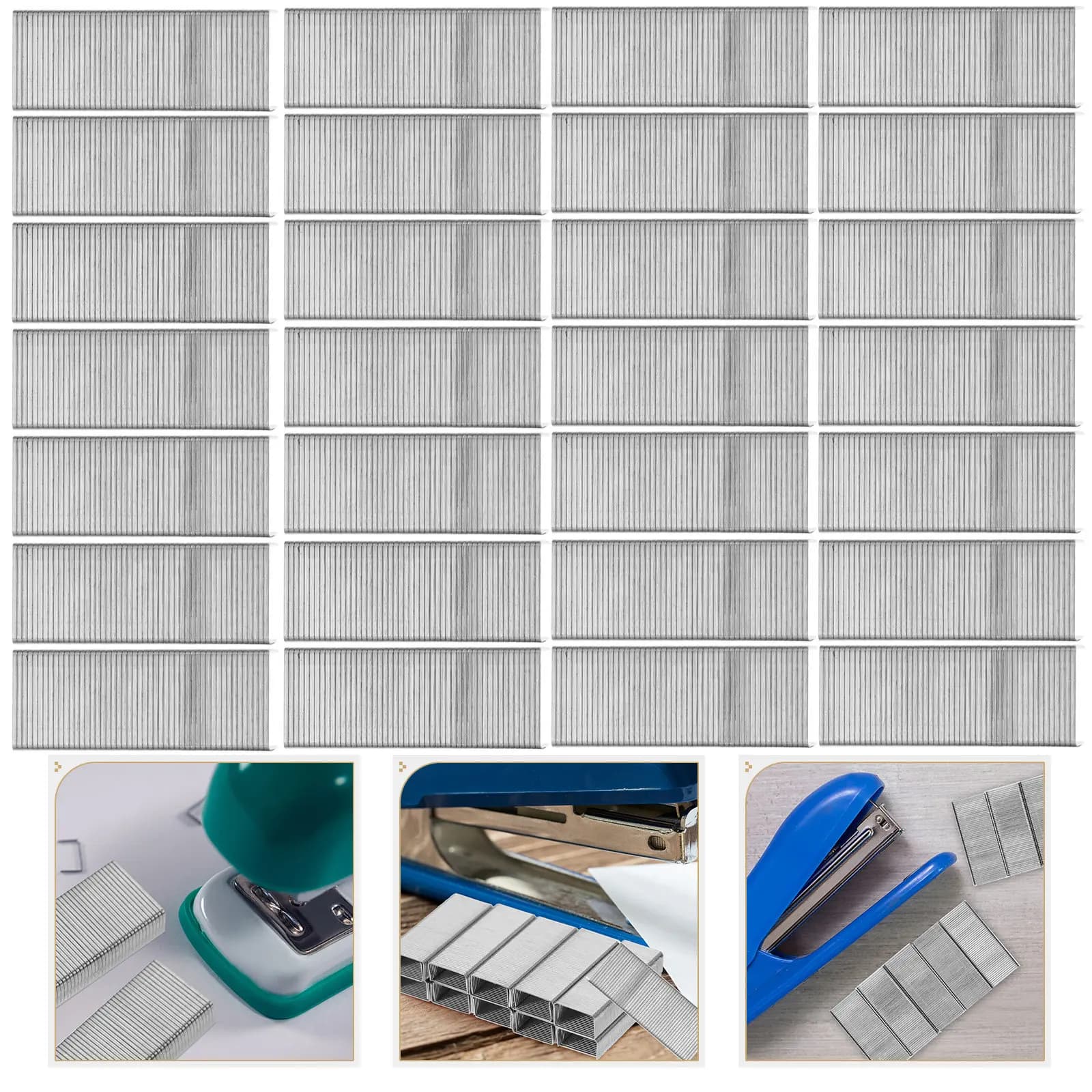 15 Scatole di Punti Metallici per Cucitrice, Ricariche per Uso Quotidiano Domestico, Punti Metallici Ricaricabili per Cucitrice Compatta, Forniture per Ufficio
