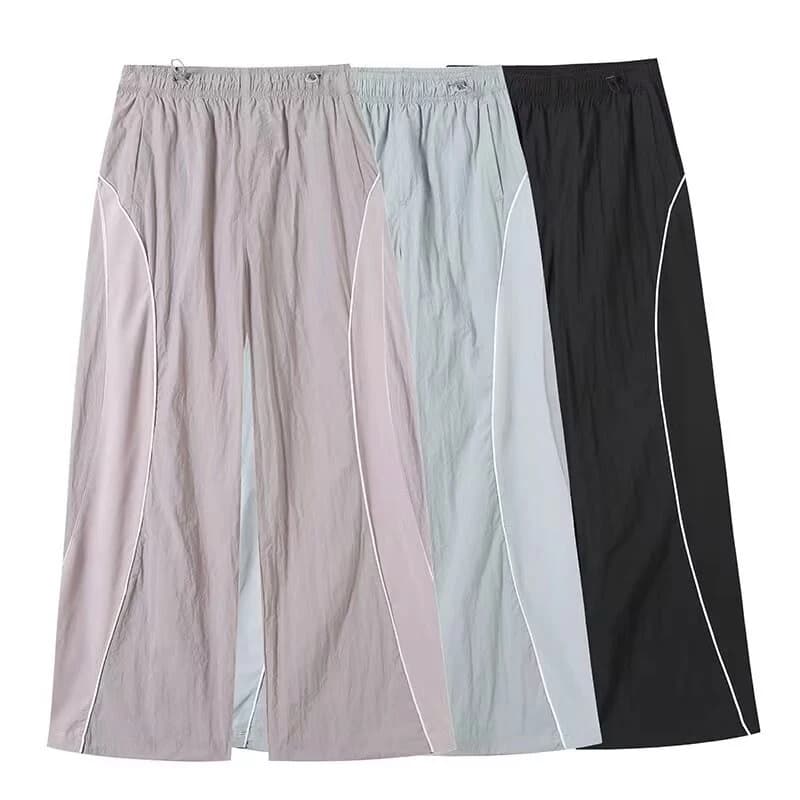 New straight tube sunscreen pants with lightweight windproof breathable quick drying and cool feeling, wide leg casual pants