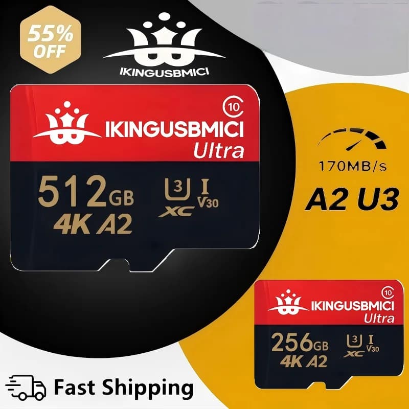 SD Cards Memory Card Micro TF/SD Card TF Cards 32GB 64GB 256GB High Capacity U3 V30 for Action Camera Surveillance Dash Cam