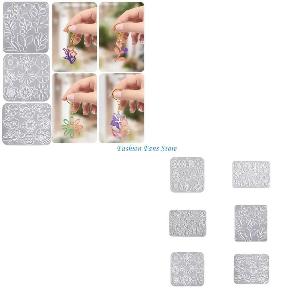 Set stampo in silicone floreale C71D per orecchini a sospensione per petali foglia resina