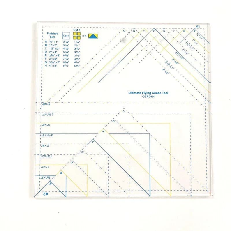 8-1/2in 21.6cm Ultimate Flying Geese Template and Quilt Ruler CGRDH4