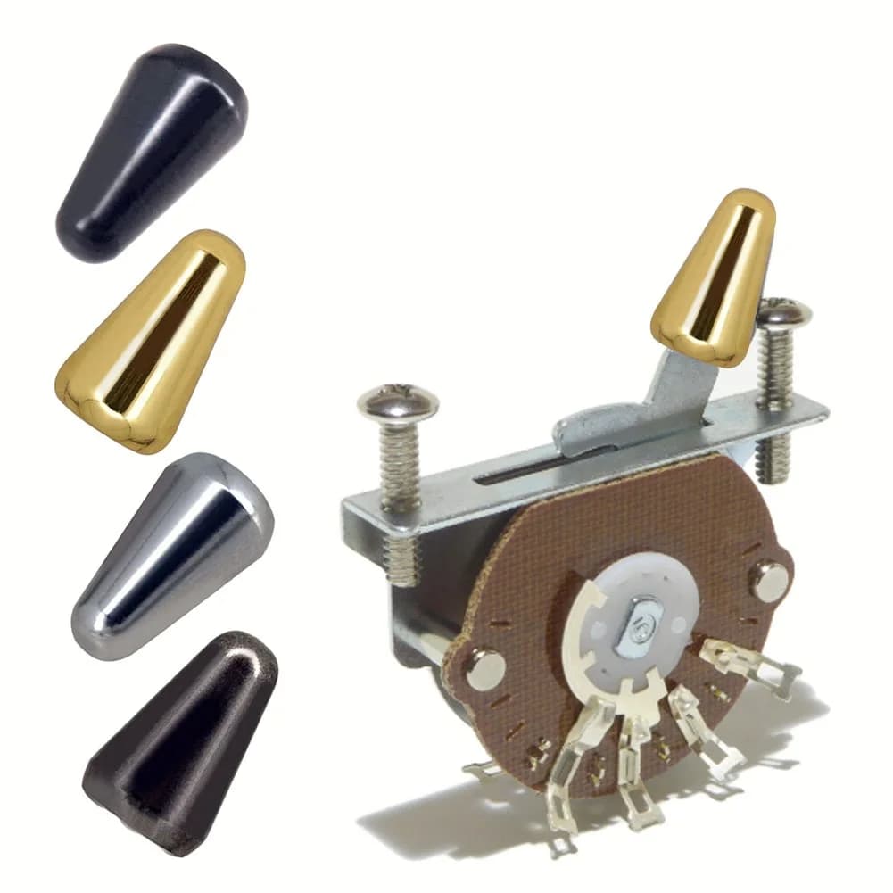 1pc/3pc Chitarra Pickup Interruttore In Metallo Toggle Gear Cap Portatile All'interno Filettato Manopola Punta Cap Per LP/EPI Stile Chitarre Elettriche parti