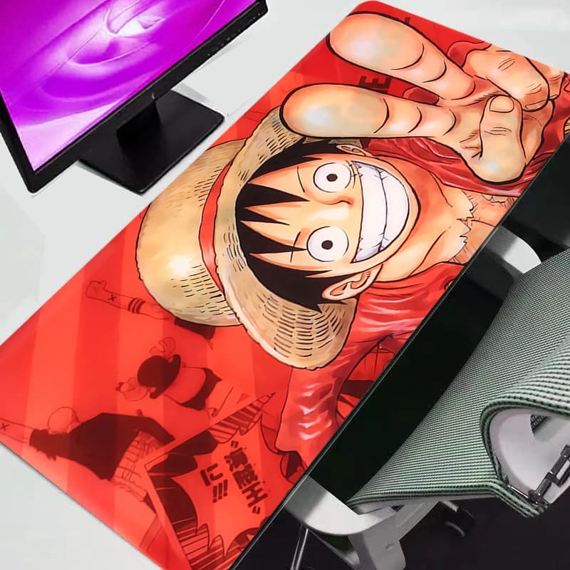 Tappetino per Mouse Grande One Piece, Tappetino per Tastiera da Gamer, Tappetino da Scrivania per PC, Tappetino da Gioco per Mouse per CS GO LOL 900x400 Anime