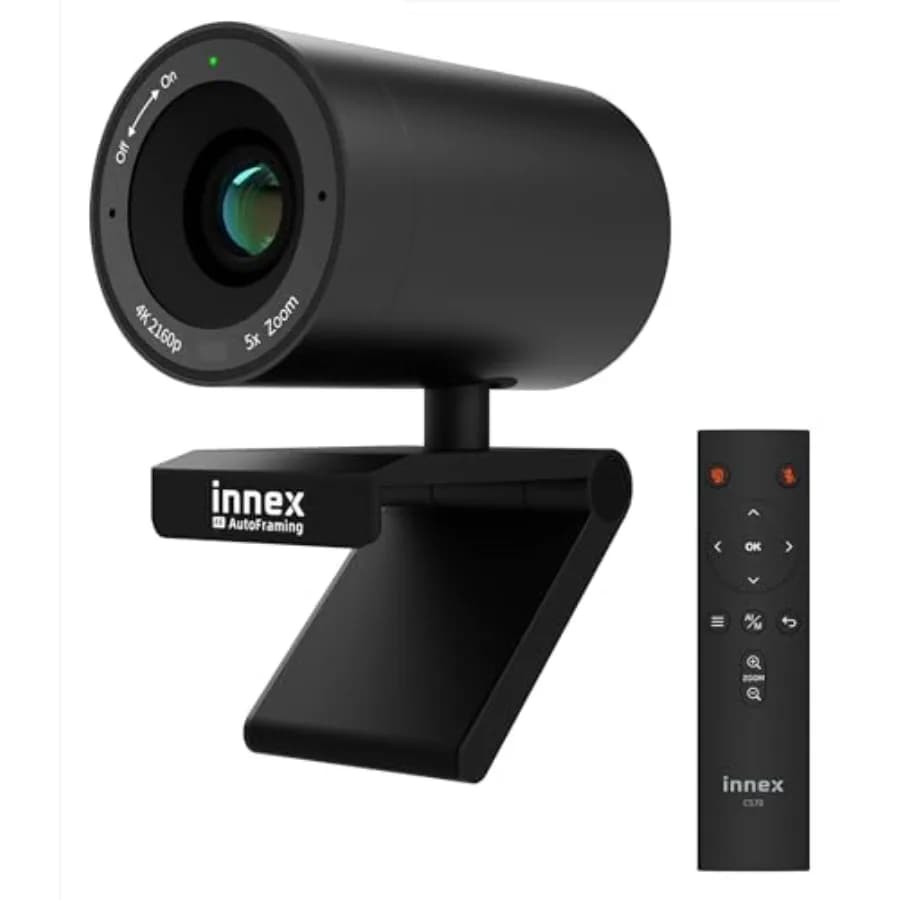 Telecamera per conferenze per Zoom e Microsoft Teams: webcam grandangolare 4K con tracciamento AI, inquadratura automatica, ePTZ, microfono integrato
