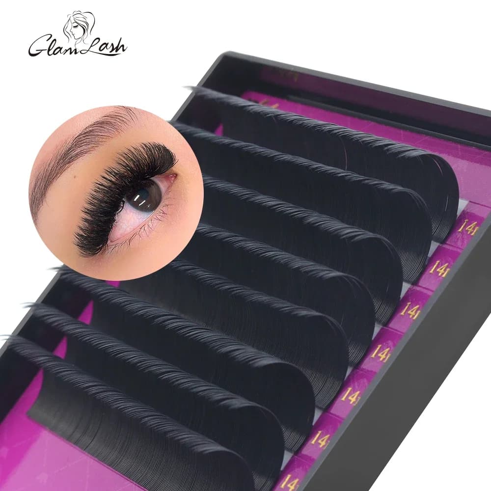 GLAMLASH 16 file di visone finto visone morbido ciglia individuali estensione ciglia maquiagem cilios per uso professionale perfetto