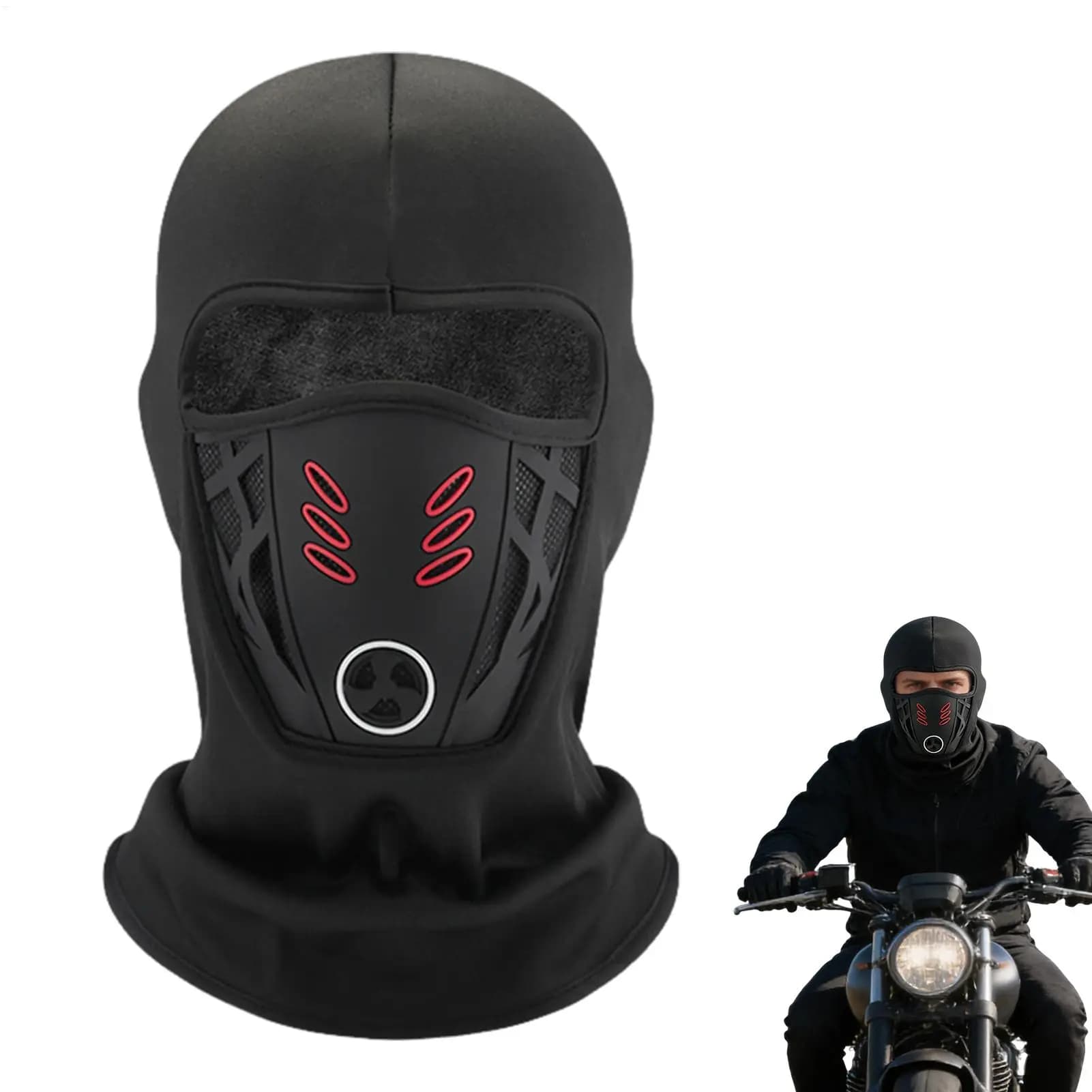 Passamontagna Invernale Termico per Ciclismo, Antifreddo, Antivento, Cappuccio e Cappello Termici, Maschera Integrale da Sci e Moto per Uomo e Donna