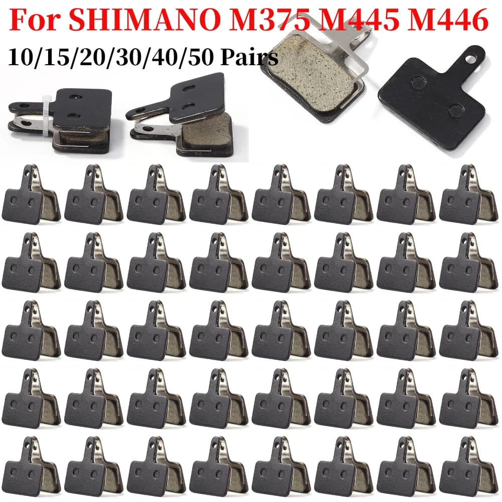 5-50 Pezzi Pastiglie Freno a Disco per Bicicletta MTB e Strada, Compatibili con SHIMANO M375 M445 M446 B01S MT200 M400 MT500 M315, in Resina Semi-Metallica, Componenti per Ciclismo