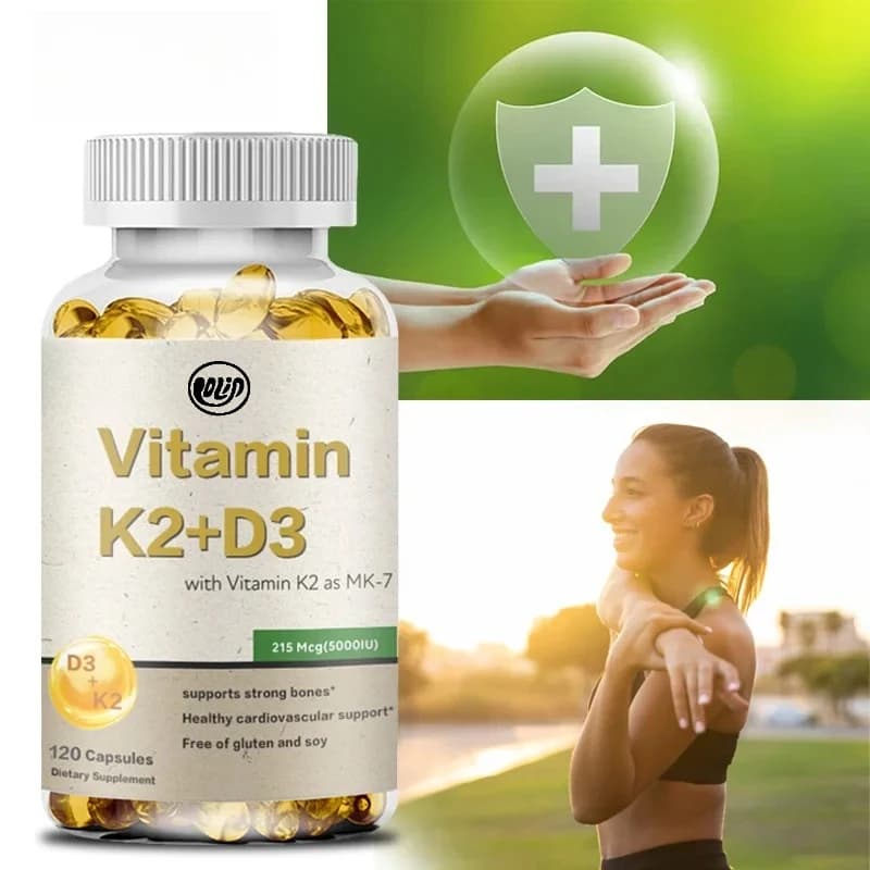 Vitamin K2 + D3 supplement: supports immune health and immune cellular balance, healthy bone structure and joints