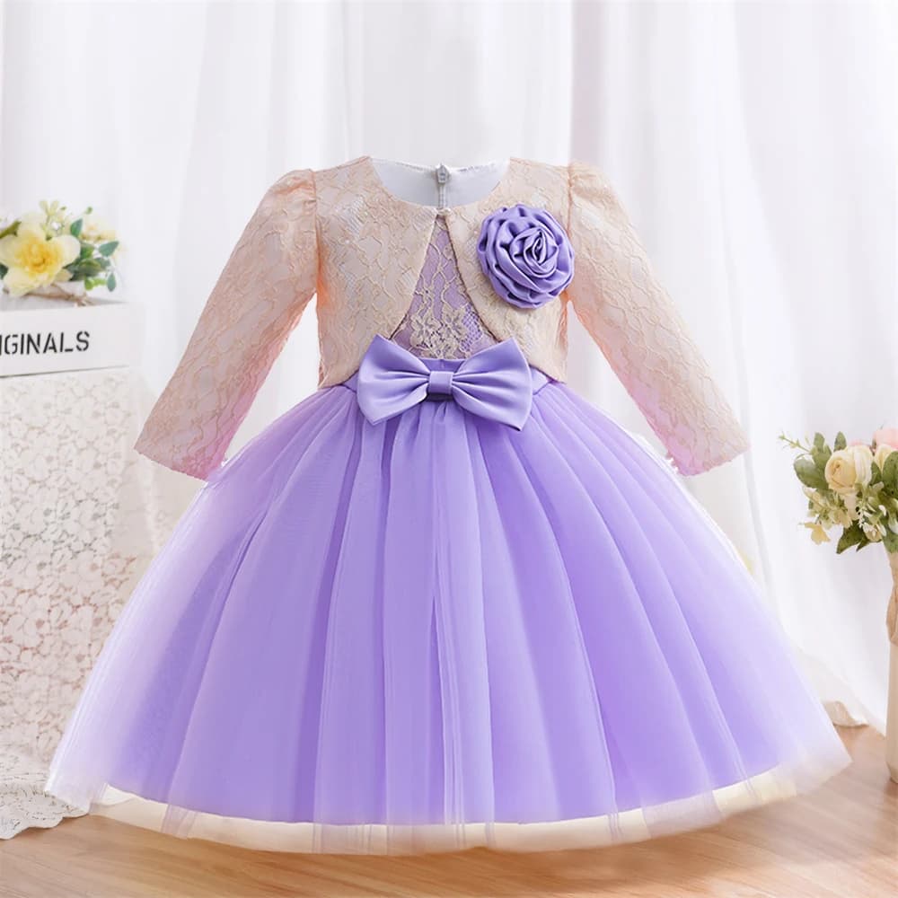 2 pezzi bambini ragazze vestito da partito per abito da ballo di nozze bambini ragazza compleanno principessa vestiti arco eleganti bambini abiti da sera 3 10Y
