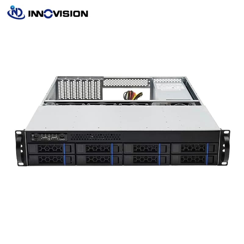 Ultra Rack 2U 8Bay Storage Server Case L520mm supporto 2U Standard ridondante alimentatore MATX scheda madre NAS Server Chassis