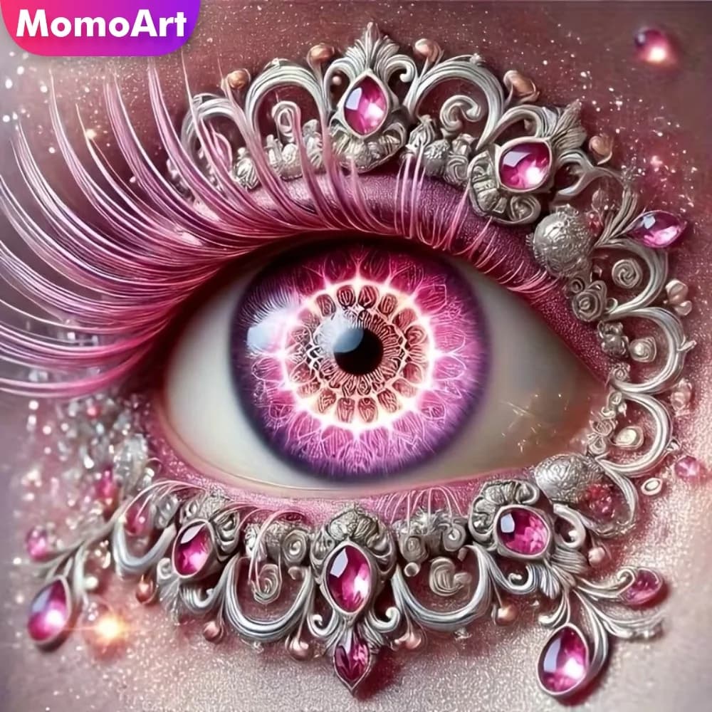 Momoart New Arrival Diamond Embroidery Eye Portrait Painting Character Cross Stitch Kits Art DIY Diamond Mosaic Handmade Gift