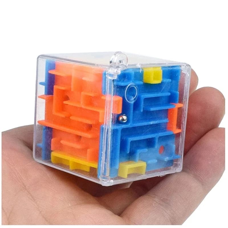 Mini 3D Maze Magic Cube Puzzle Transparent Six Sides Speed Cube Rolling Ball Cubes Maze Toys For Kids Antistress Toys
