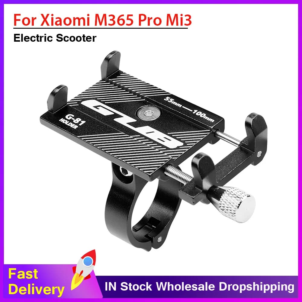 Supporto per telefono cellulare in lega di alluminio per Xiaomi M365 Mi3 Pro Pro4 Staffa per monopattino Supporto per telefono cellulare Accessorio per scooter elettrico