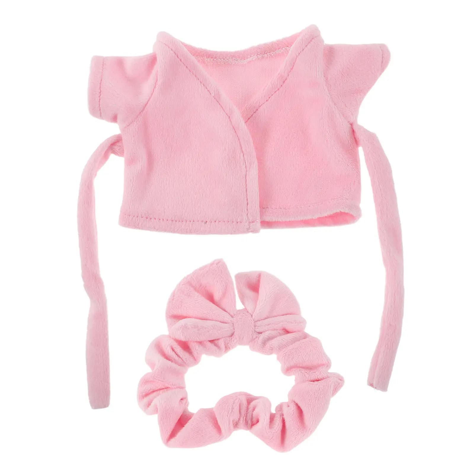 Set of 1 Bathrobe for Soft Grey Plush 20Cm, Winter Outfit for Girls, Role Games Accessories