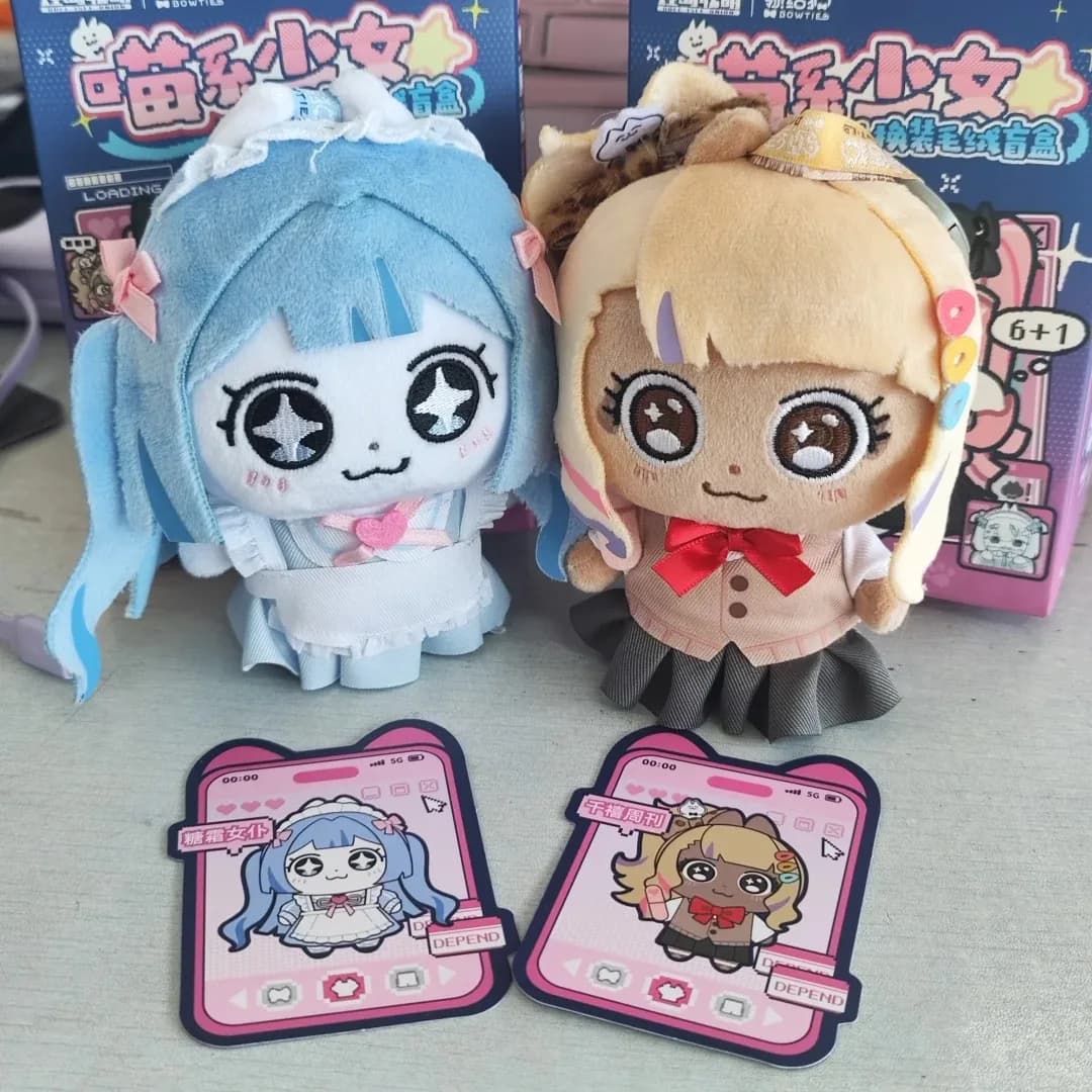 Genuine Bow Tie Cat Meow Girl Series Blind Box Cute Trendy Toy Doll Anime Figures Decoration Collection Doll Mystery Box Gift