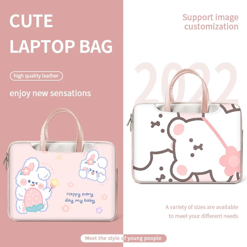 Custodia per laptop fai-da-te Borsa per notebook da 12 13 14 15 17 pollici Borsa antiurto in PU impermeabile per MacBook/Dell/HP/Asus Borsa da trasporto