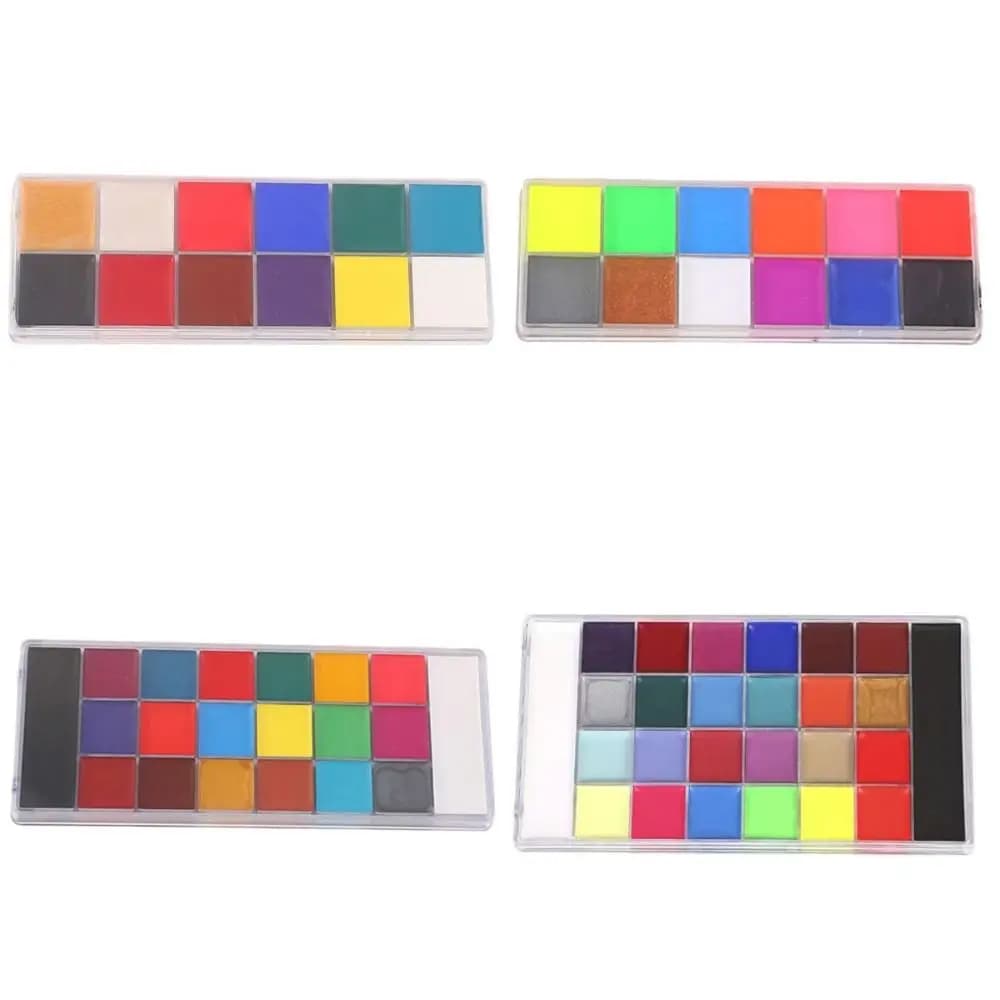 Beauty Luminous Face Body Oil Paints Colorful 12/20/26 Color Halloween Makeup Tool Tattoo Makeup Face Painting Palette Festivals