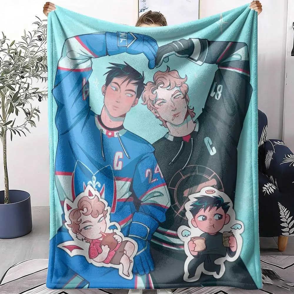 H-heated Rivalry Throw Coperta in morbido flanella, coperta estiva leggera e accogliente per divano, letto e viaggi
