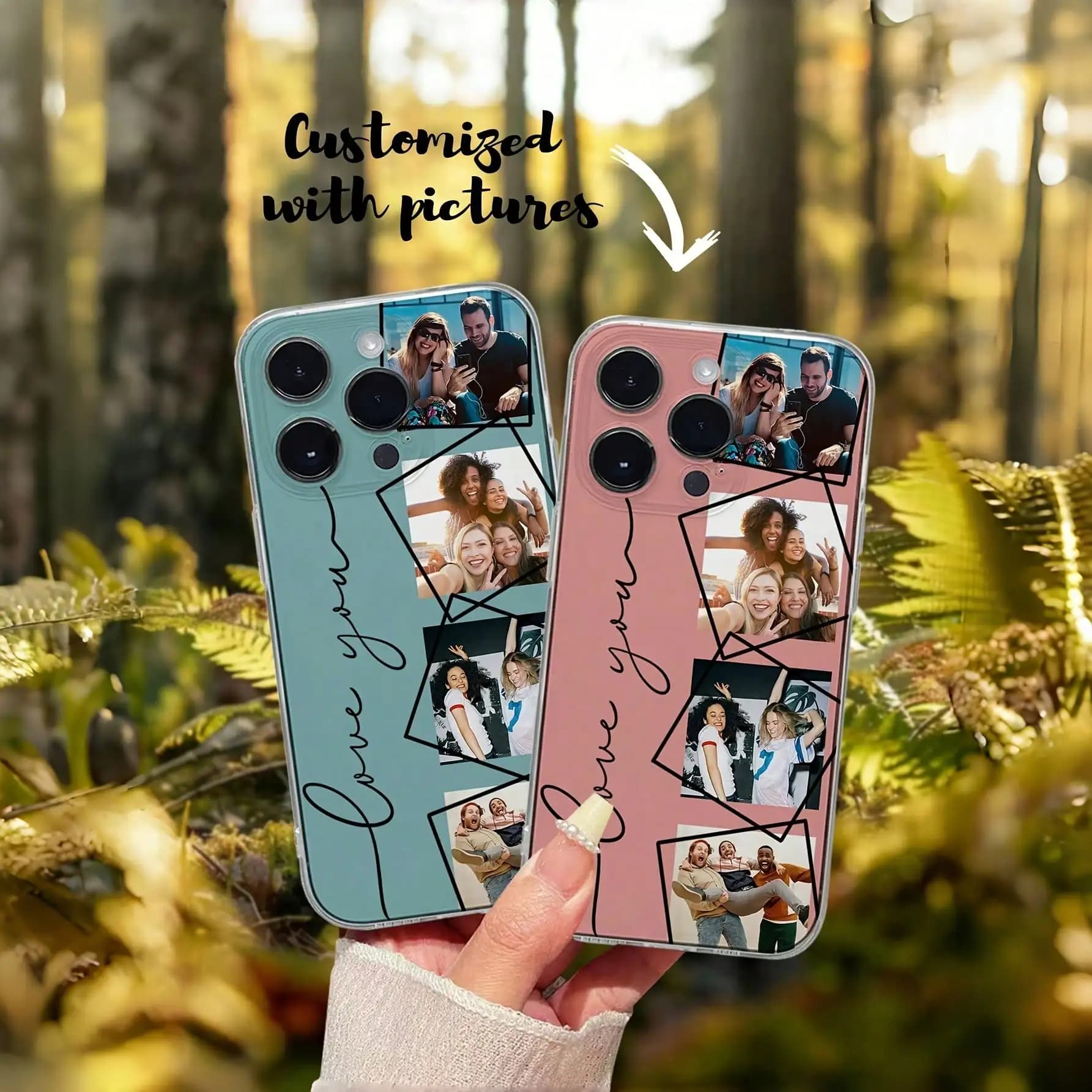 Custodia per telefono antiurto in TPU personalizzata fai-da-te per iPhone 16 15 14 13 12 11 XS Pro Max Mini SE 2020 2022 X XS XR 7 8 Plus cover posteriore