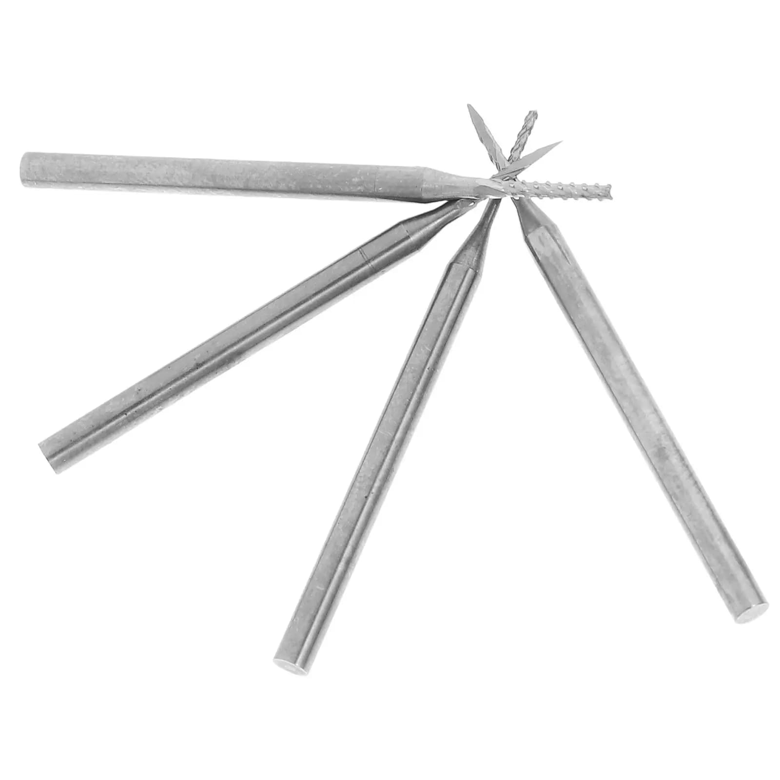 Set di 4 Utensili Professionali in Carburo di Tungsteno per Intaglio, Punte Diamantate a Spirale per Lavorazione di Perle, Gioielli, Legno e Pietra