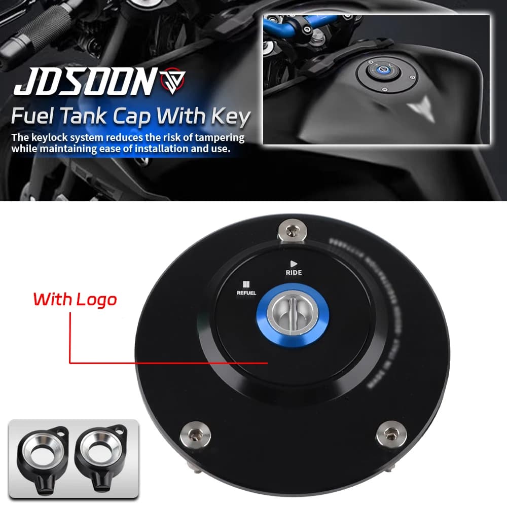 Tappo del serbatoio del carburante del motociclo con coperchio del airbox chiave per Yamaha YZF-R1 R1M R3 2015-2024 YZF R6 2006-2023 YZF-R7 YZF-R15 YZF-R125 R25
