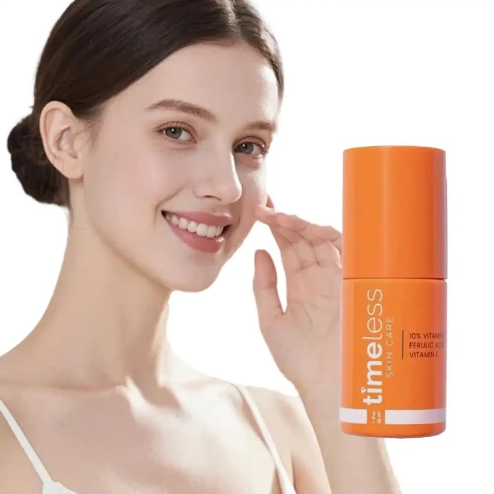 Timeless Vitamin C 10% Ferulic Acid Serum 30ml Anti Aging Wrinkle Remover Brightening Whitening Dark Spot Face Moisturizer Cream