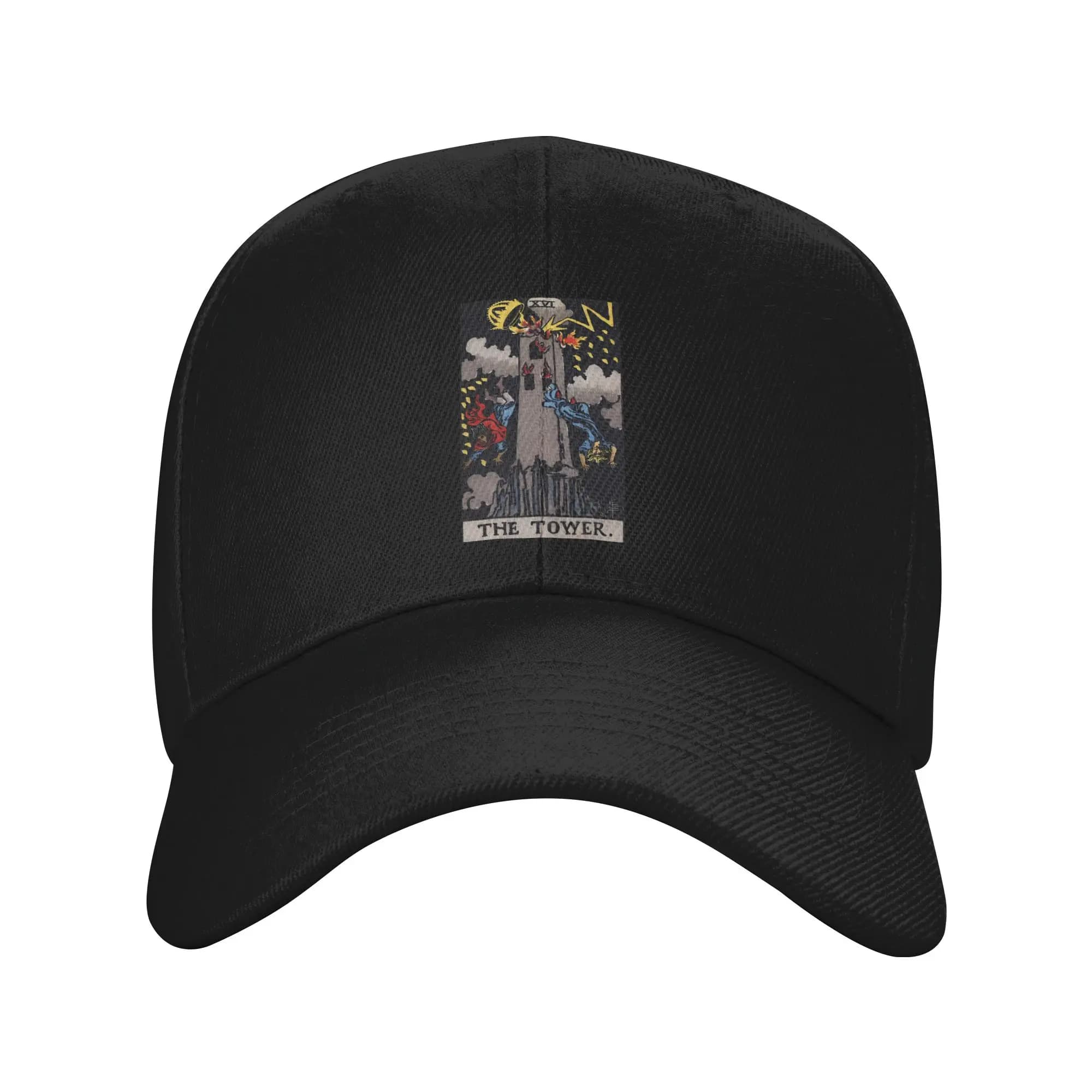 Fashion XVI The Tower Tarot Card Cappello da baseball con visiera curva per servizi fotografici da uomo